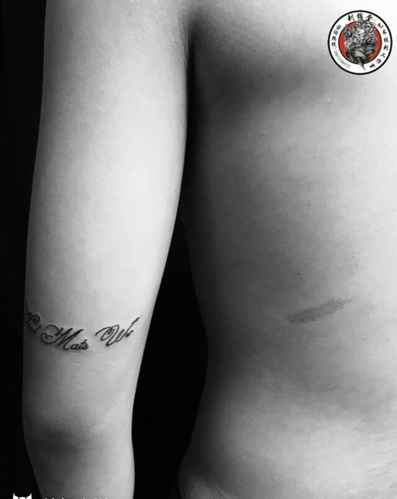 刺锦堂纹身#今日作品更新#花体英文#纹身图片