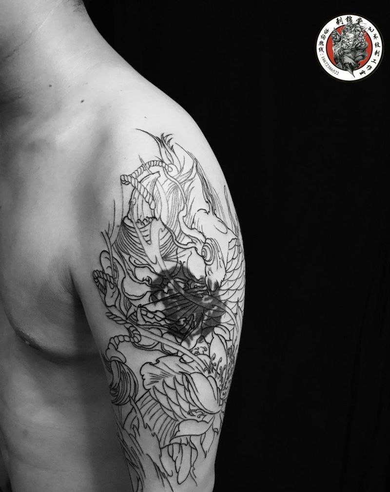 #武汉纹身 # 刺锦堂# 今日作品更新# （遮盖）纹身图片