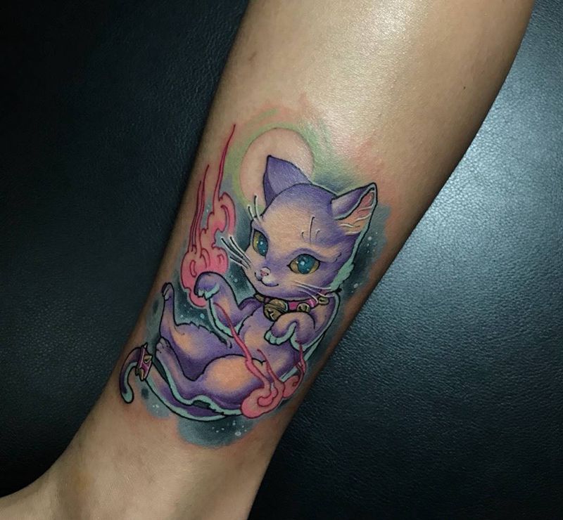 猫纹身图片