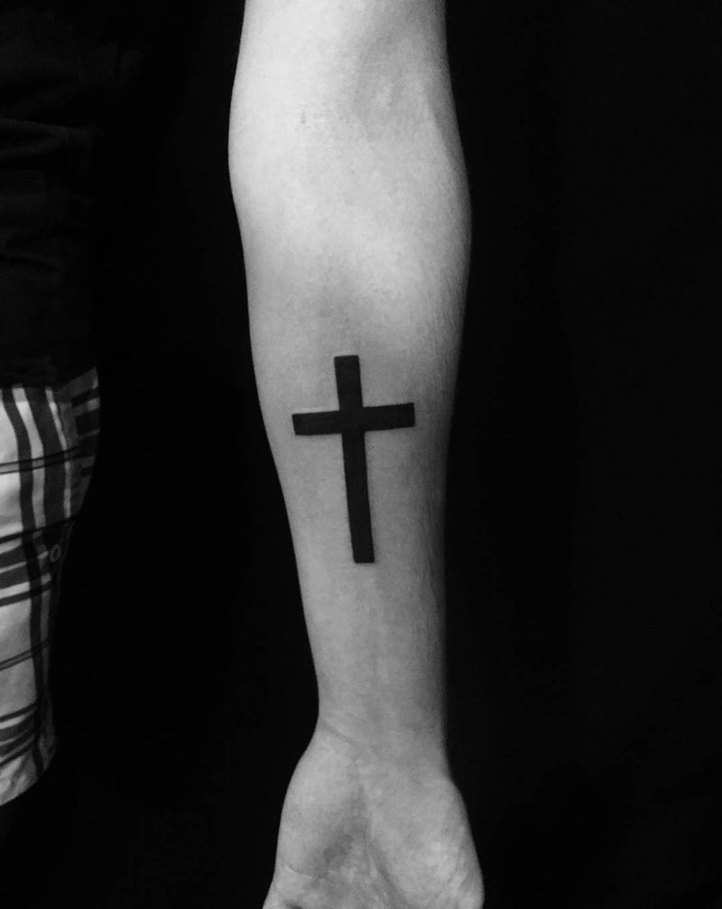 十字架纹身图片