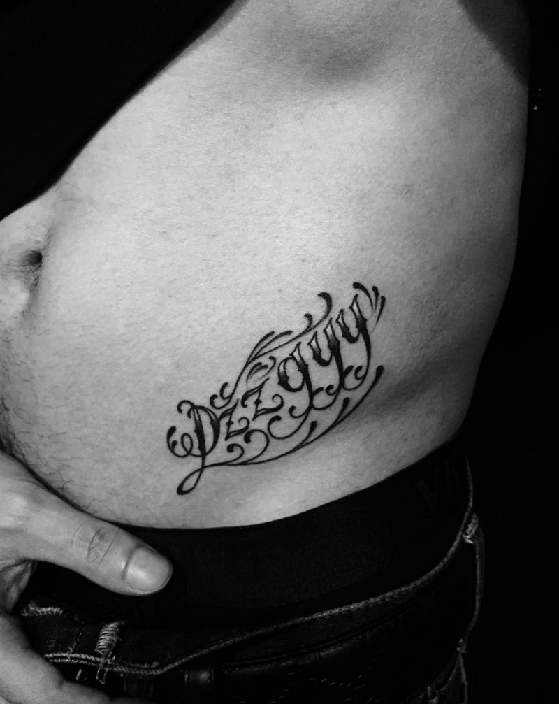 花体字纹身图片