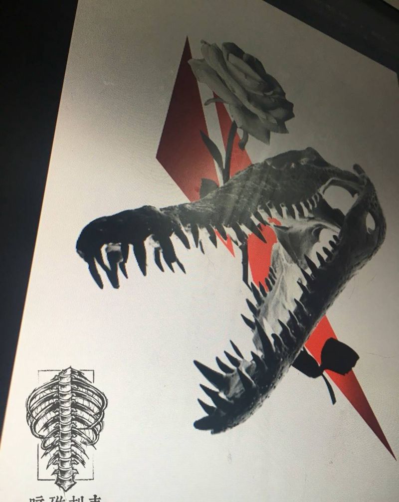 原创设计，负色系列纹身图片_手稿原创欧美动物纹身图案