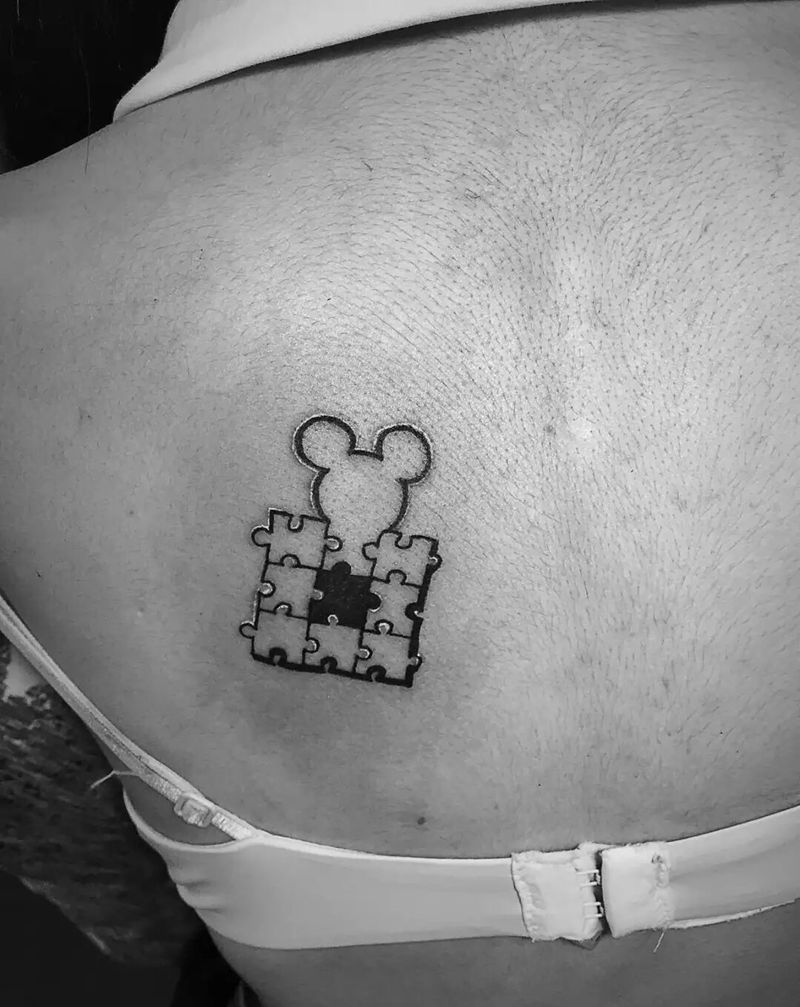 拼图纹身图片
