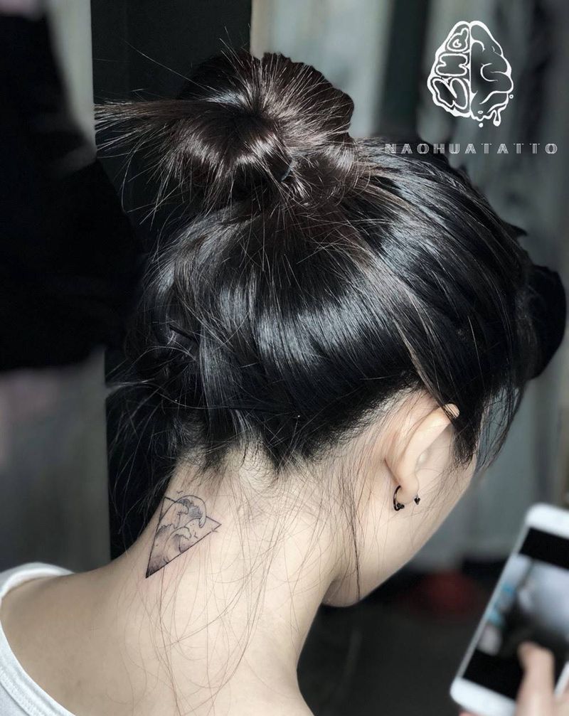 几何浪花纹身图片