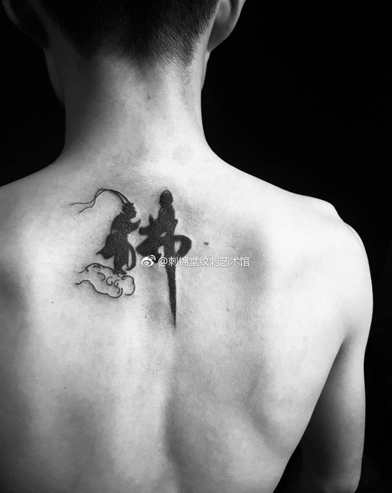 今日作品更新：佛纹身图片