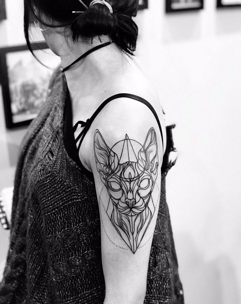 破坏神 斯芬克斯 （未完成）…纹身图片