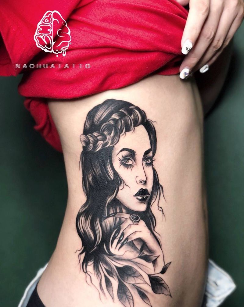 遮盖女头纹身图片