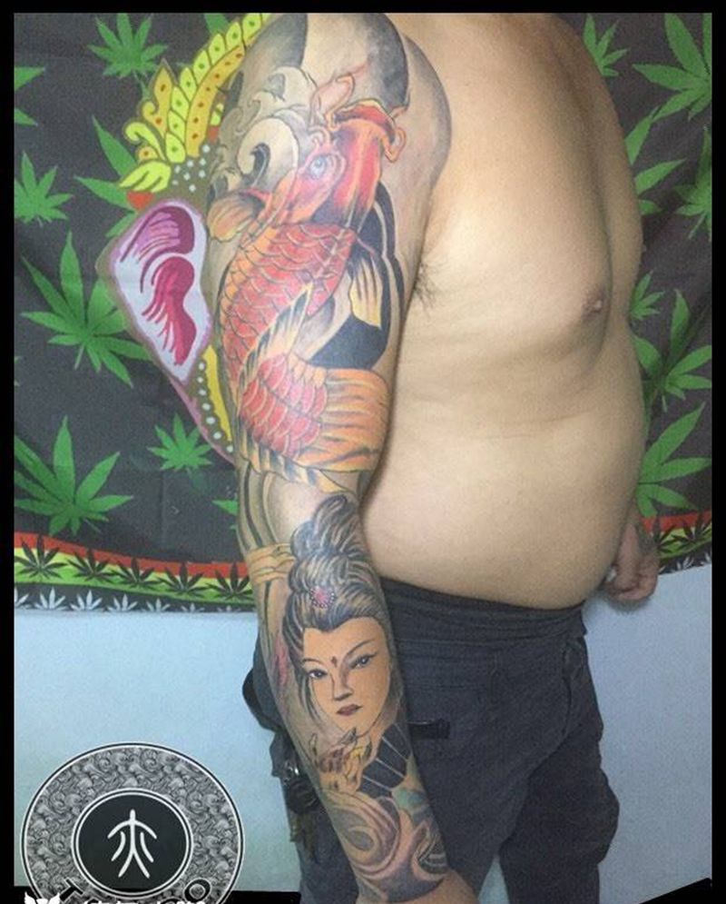 花臂纹身图片_手臂传统纹身图案