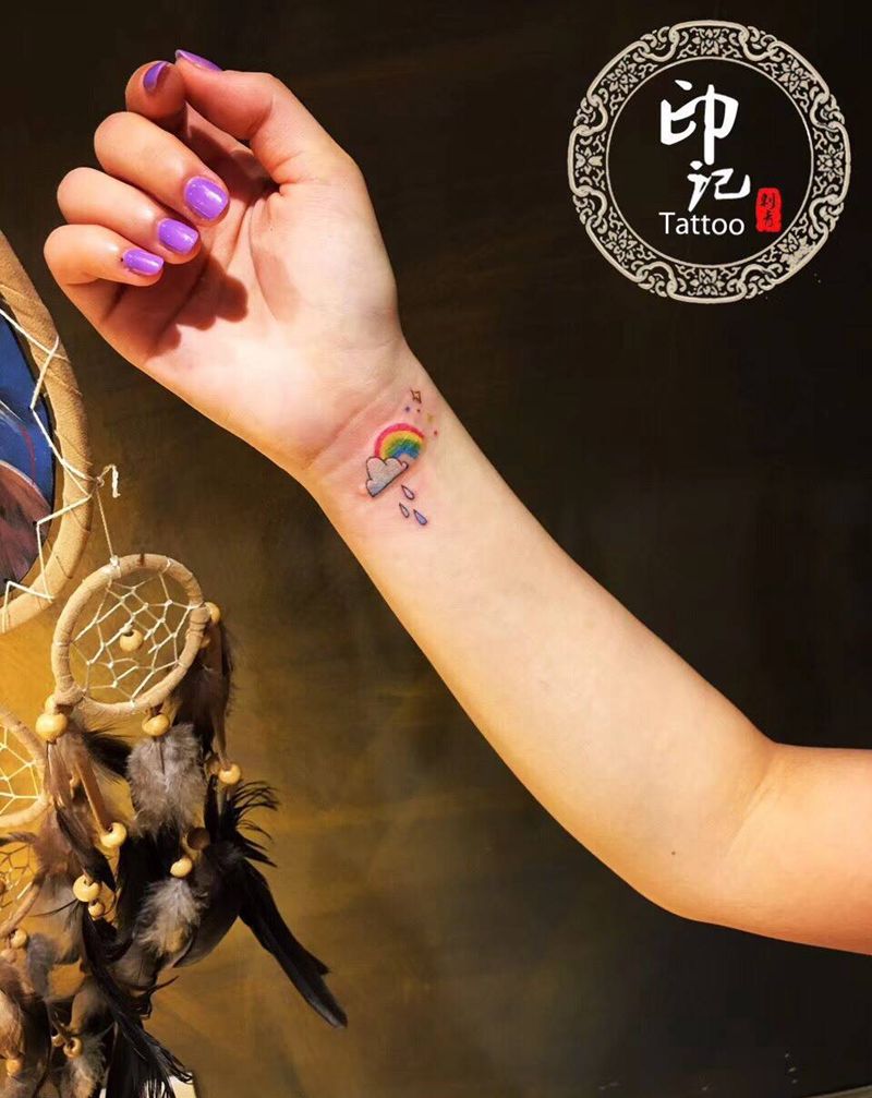 彩虹纹身图片