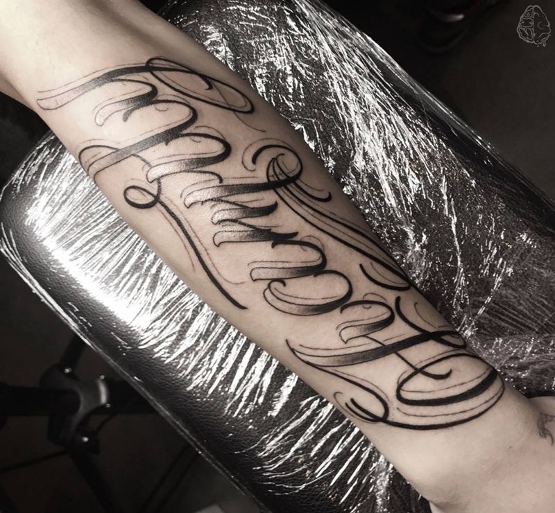 奇卡诺花体纹身图片