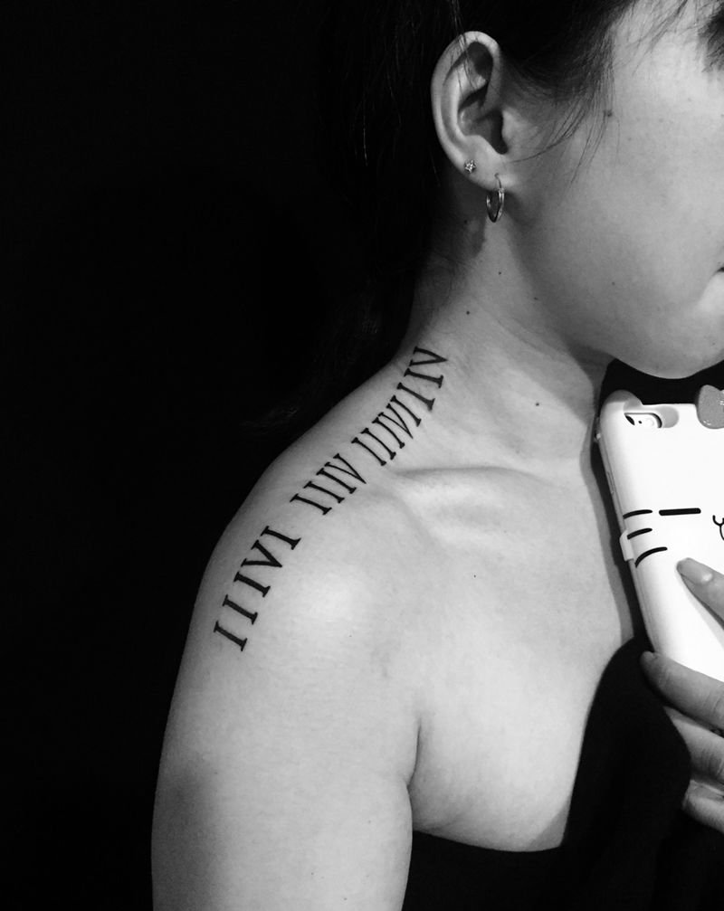 罗马数字纹身图片