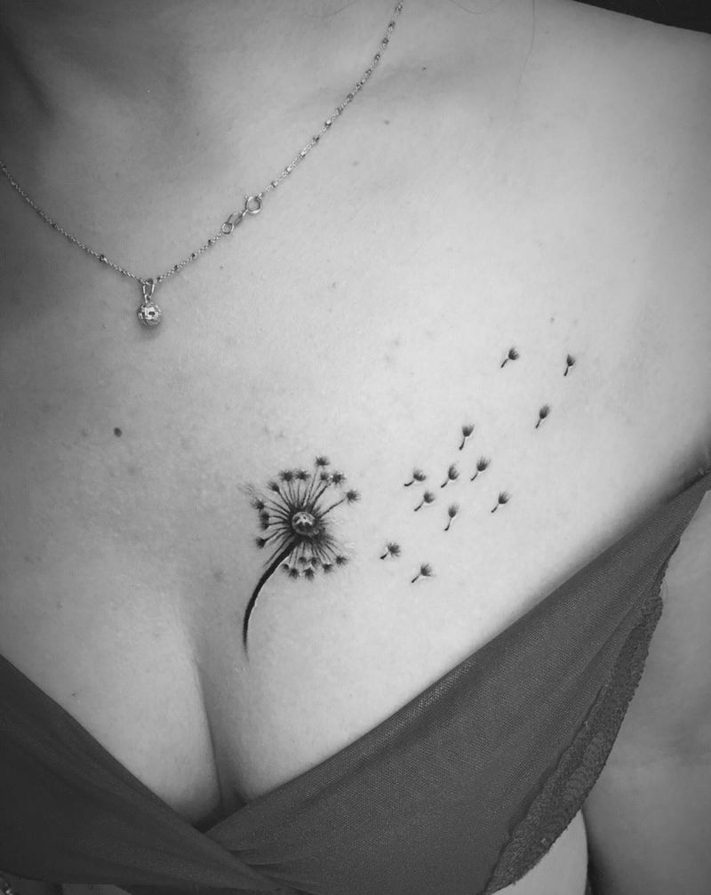 蒲公英纹身图片
