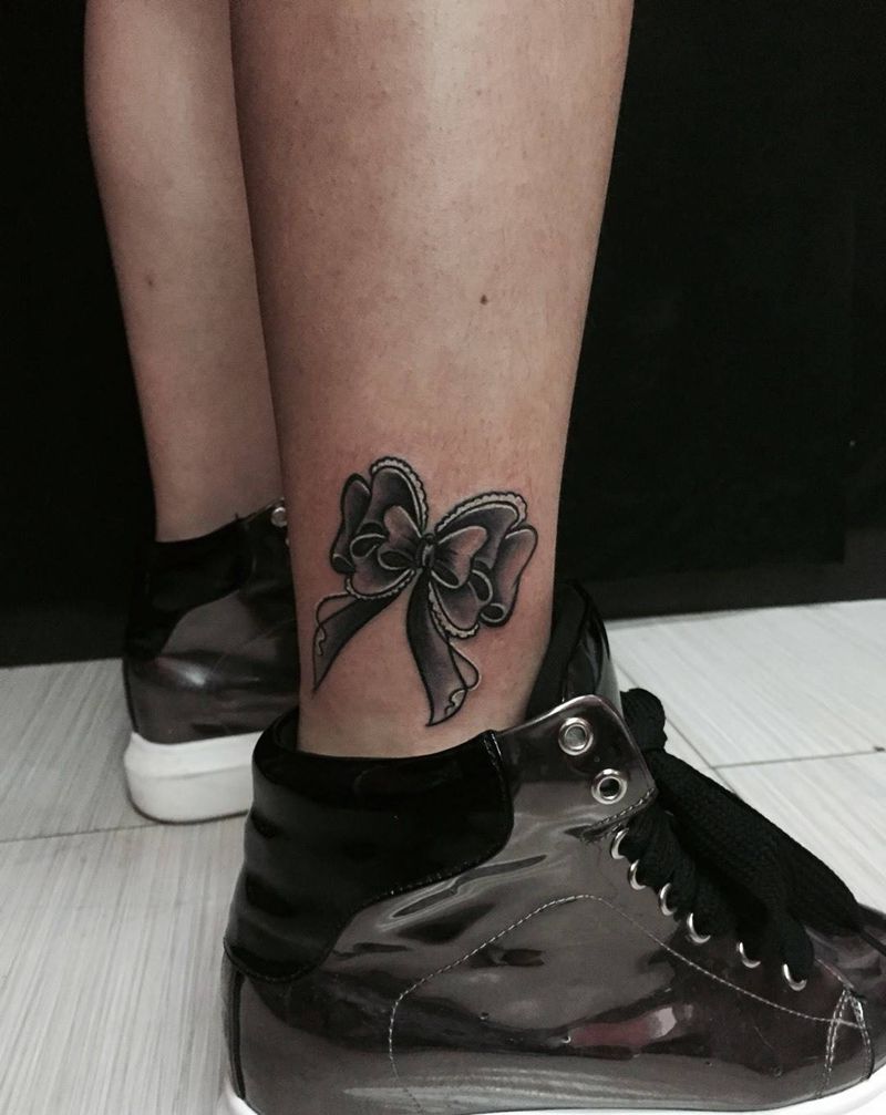 蝴蝶结纹身图片