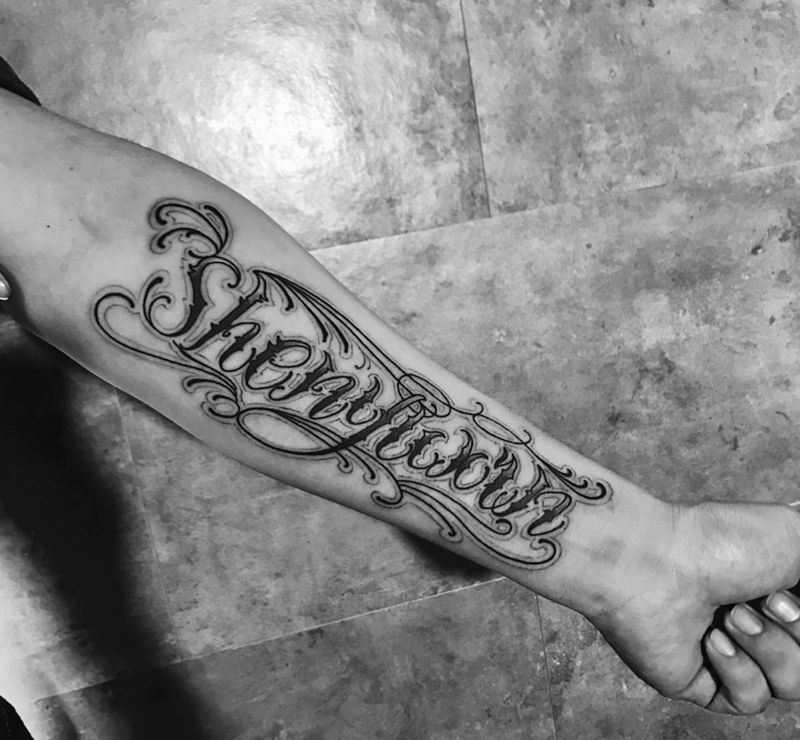 花体字纹身图片