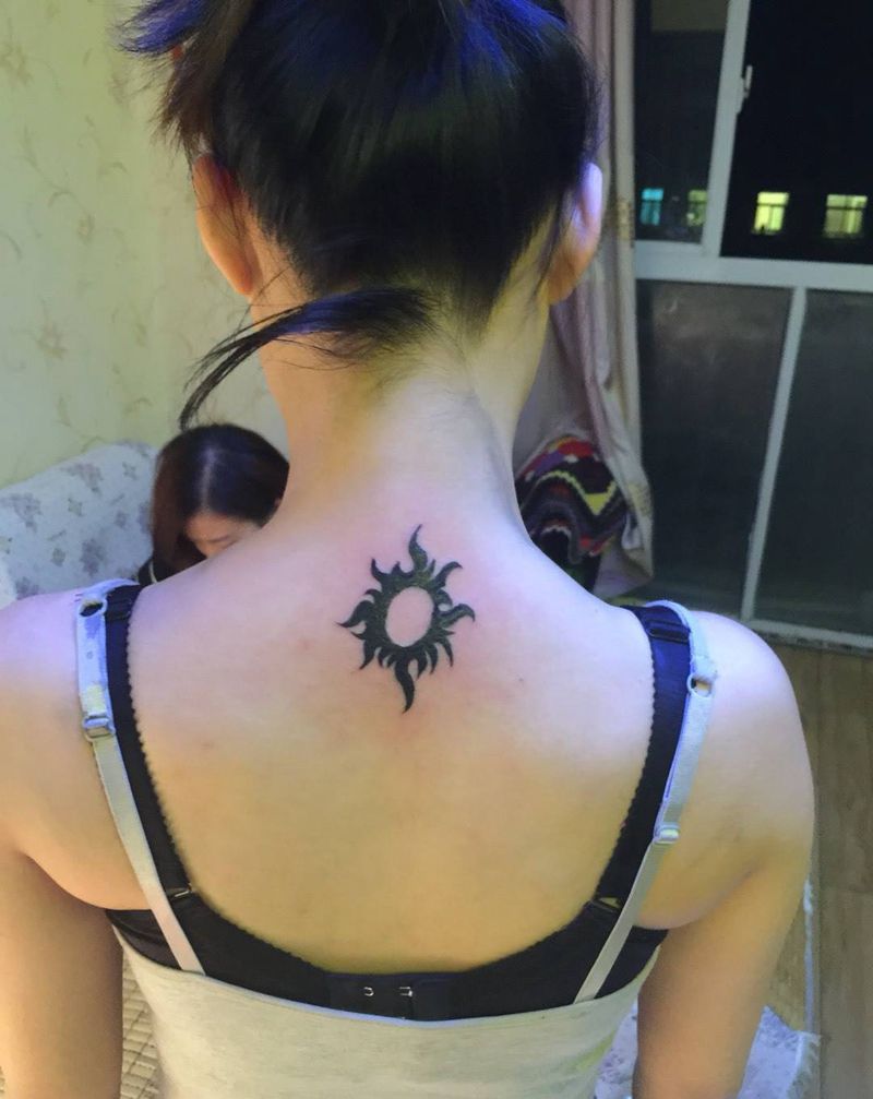 原创太阳图腾纹身图片