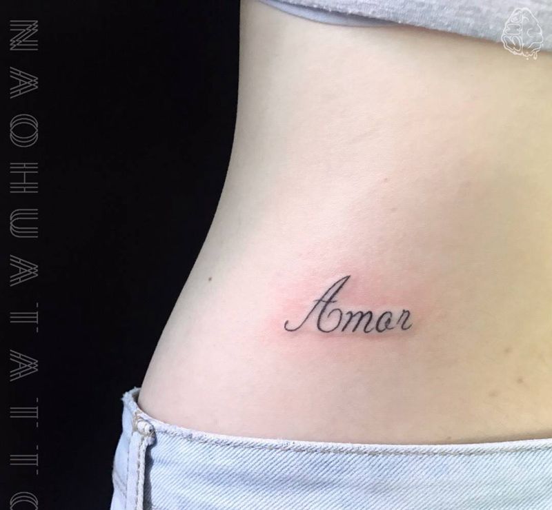 腰/爱神纹身图片