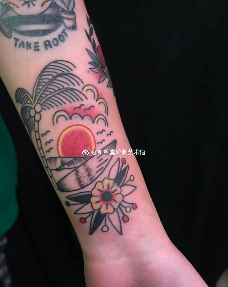 今日作品更新：old school纹身（未完成）#纹身参考#纹身图片