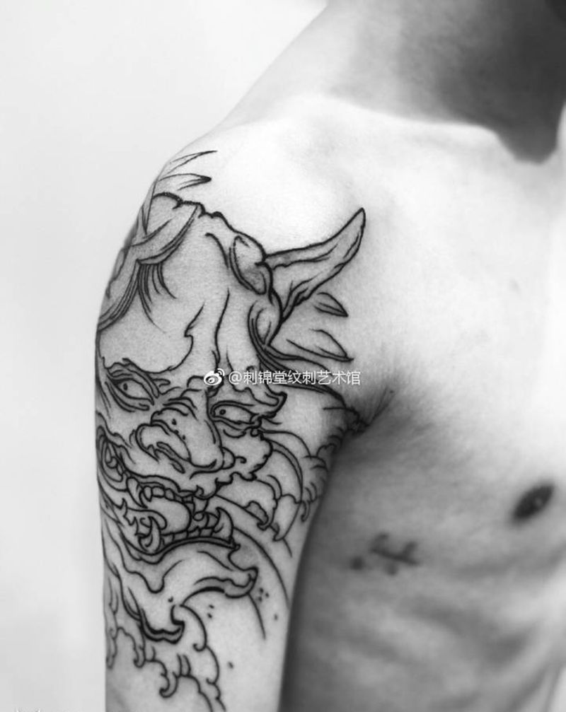 一念愚即般若绝，一念智即般若生。般若即智慧纹身图片