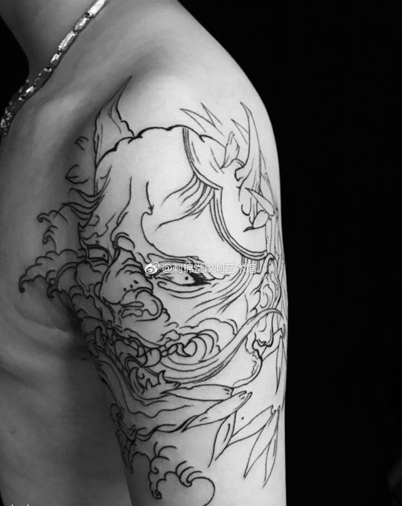 今日作品更新#般若#完成纹身图片