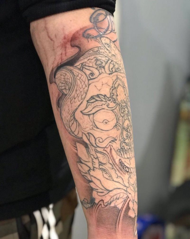 “#今工#修改#嘎巴拉 明天继续整起”纹身图片