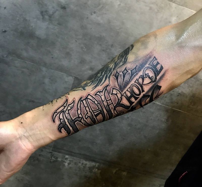 花体字纹身图片