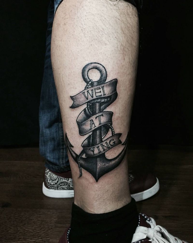 船锚纹身图片
