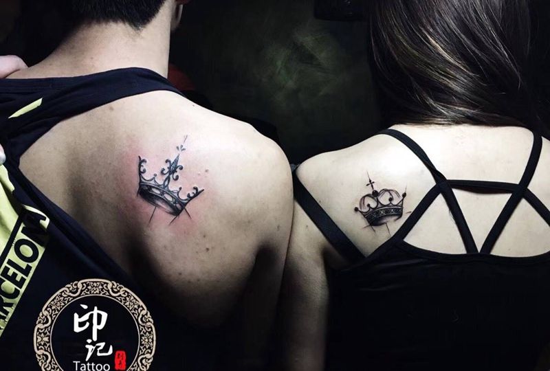 情侣皇冠纹身图片