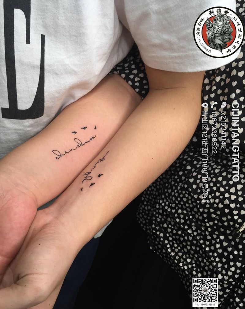 今日刺青欣赏：情侣纹身 值得被记得的爱情纹身图片
