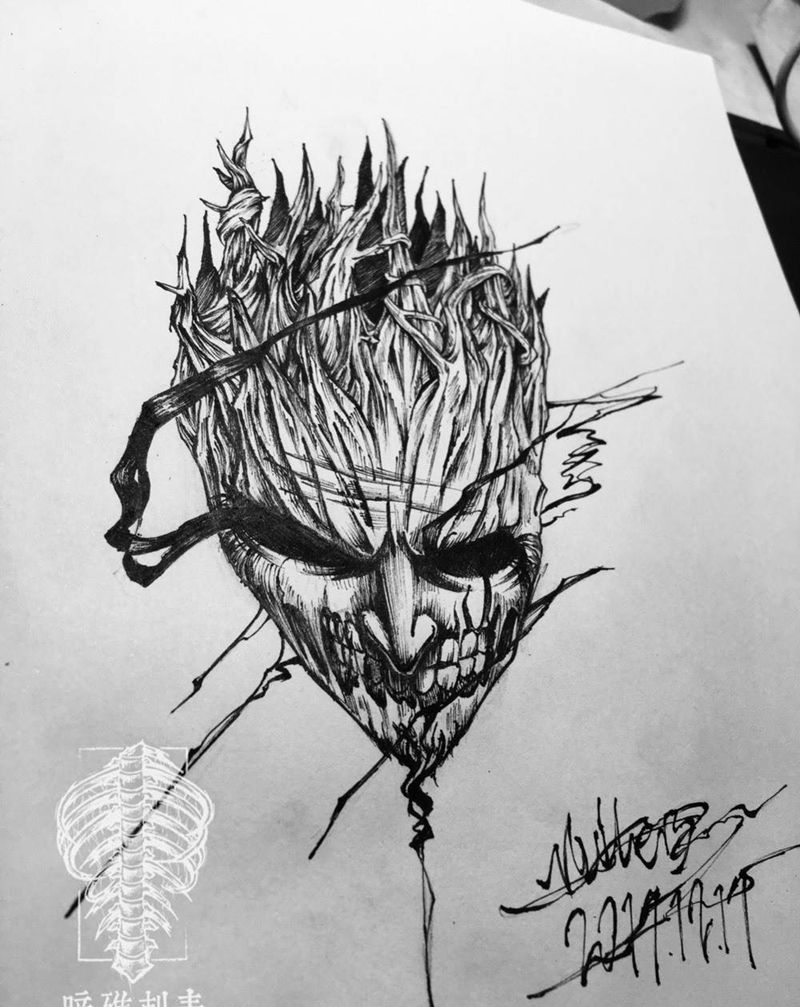 原创手稿纹身图片_手稿插画原创欧美纹身图案