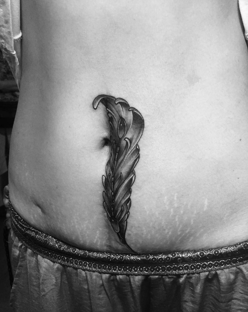 羽毛纹身图片