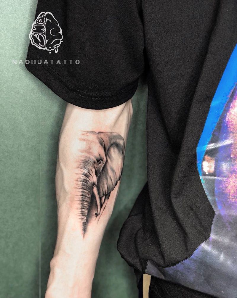 大象纹身图片