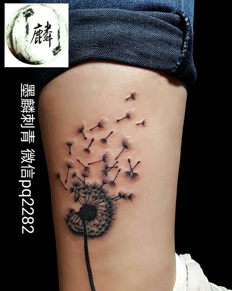 蒲公英纹身图片