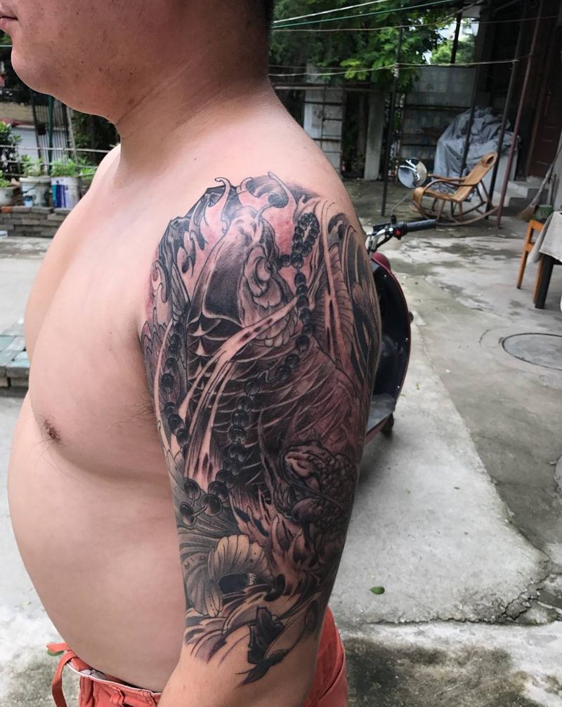 刺锦堂纹身#今日作品更新#底色完成纹身图片