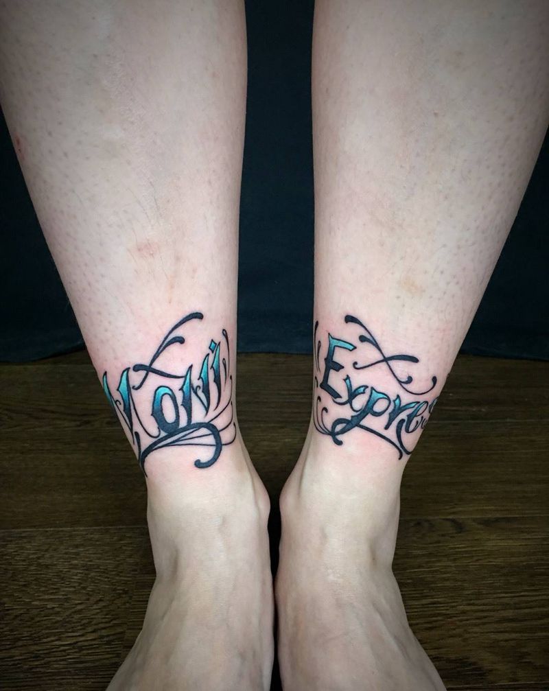 花体字纹身图片