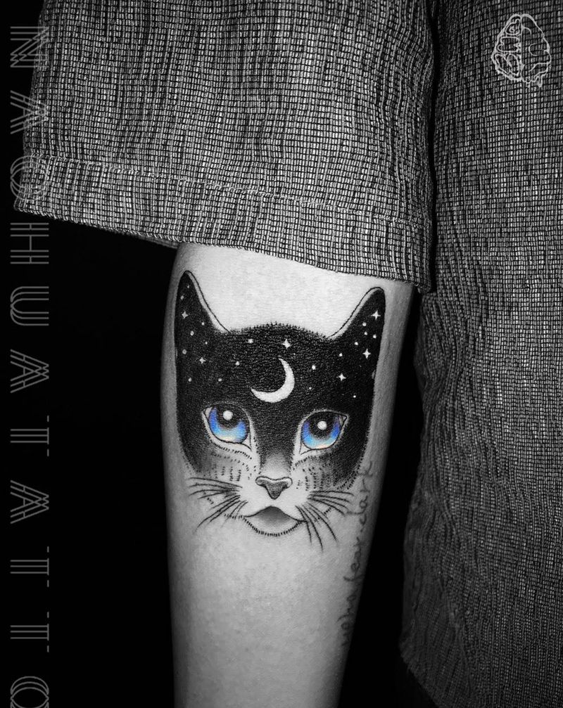 酷猫纹身图片