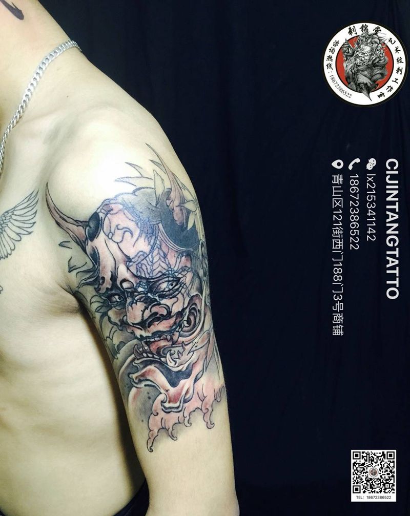 今日刺青欣赏：遮盖进度中…纹身图片