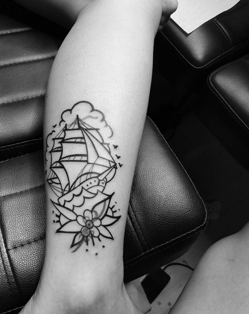 今日作品更新：遮盖线条完成纹身图片