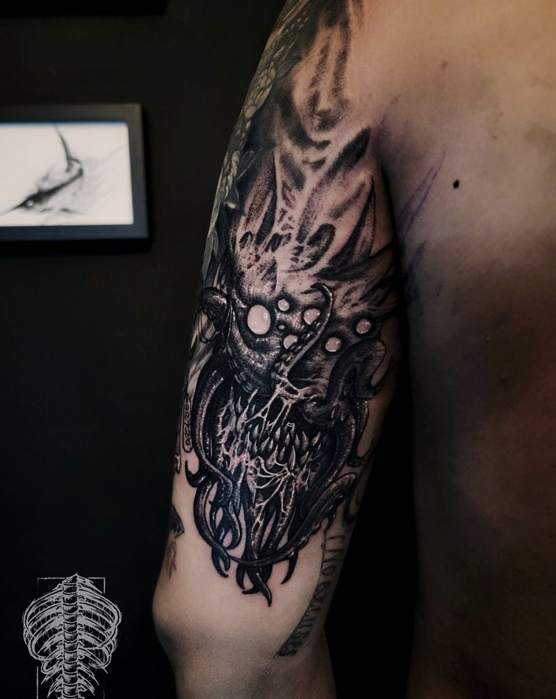 遮盖修改纹身图片_暗黑纹身图案