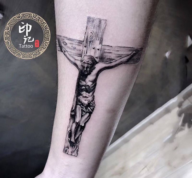 耶稣纹身图片