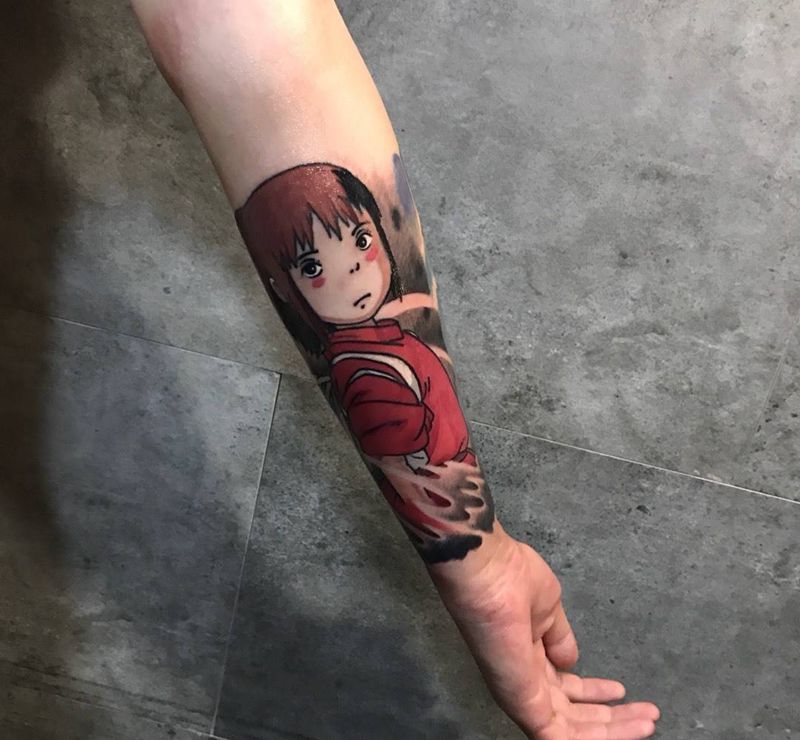 千与千寻纹身图片