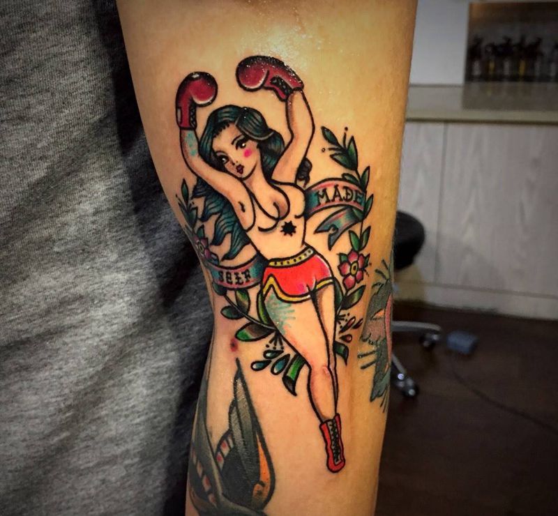 old school女郎纹身图片