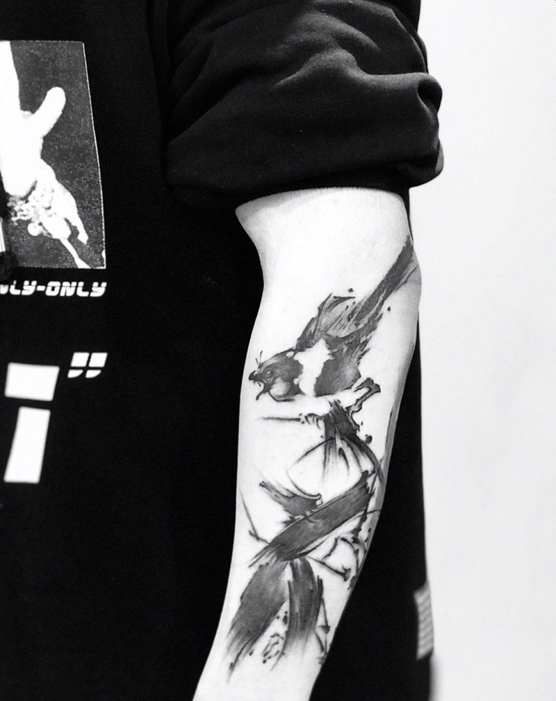 今工：水墨 （临摹无上老师作品 未完成）感谢老铁的支持纹身图片