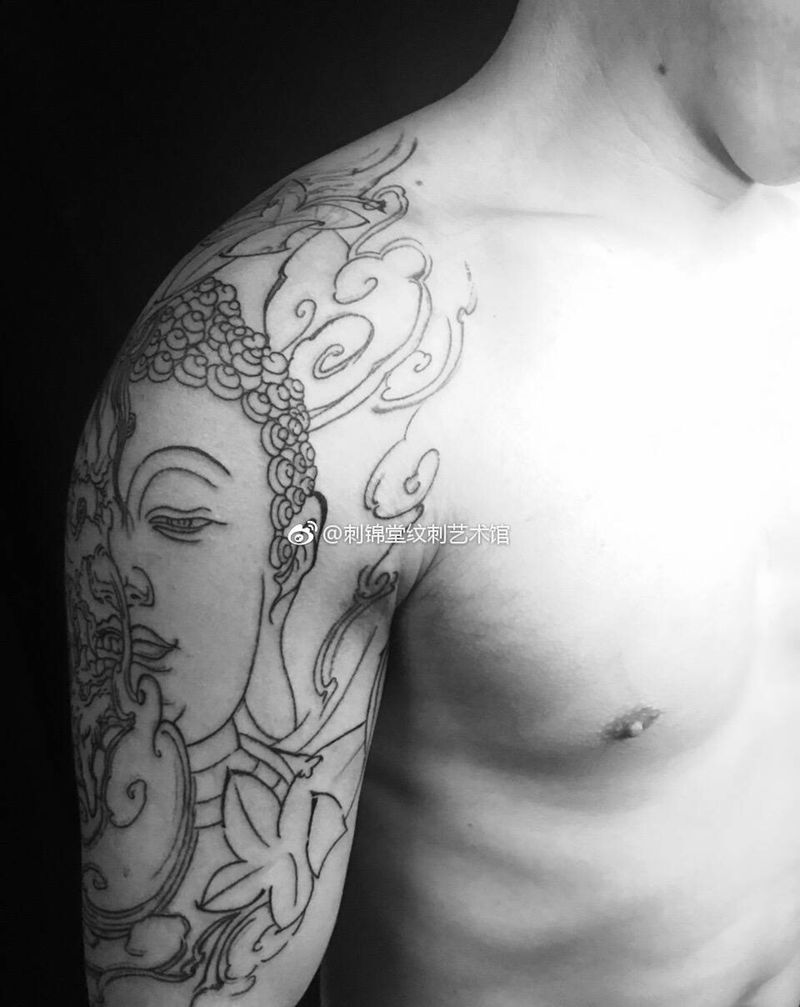 今日作品：一念之间 花臂进度