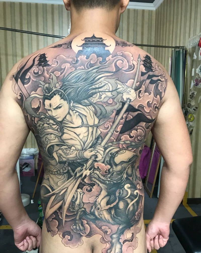 二郎神纹身图片