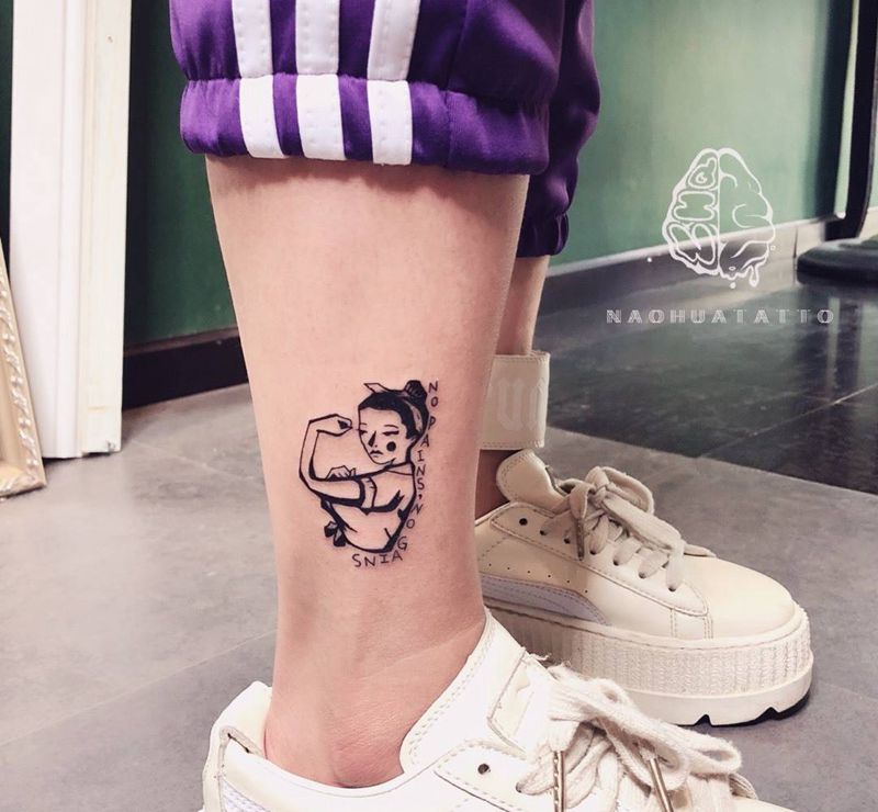 女汉子纹身图片
