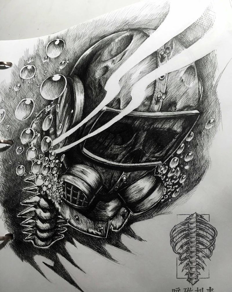 原创手稿纹身图片_手稿欧美原创纹身图案