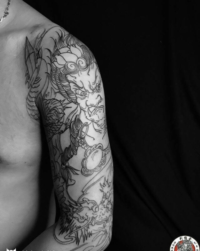 今日作品更新#刺锦堂#不动花臂进度中#纹身图片