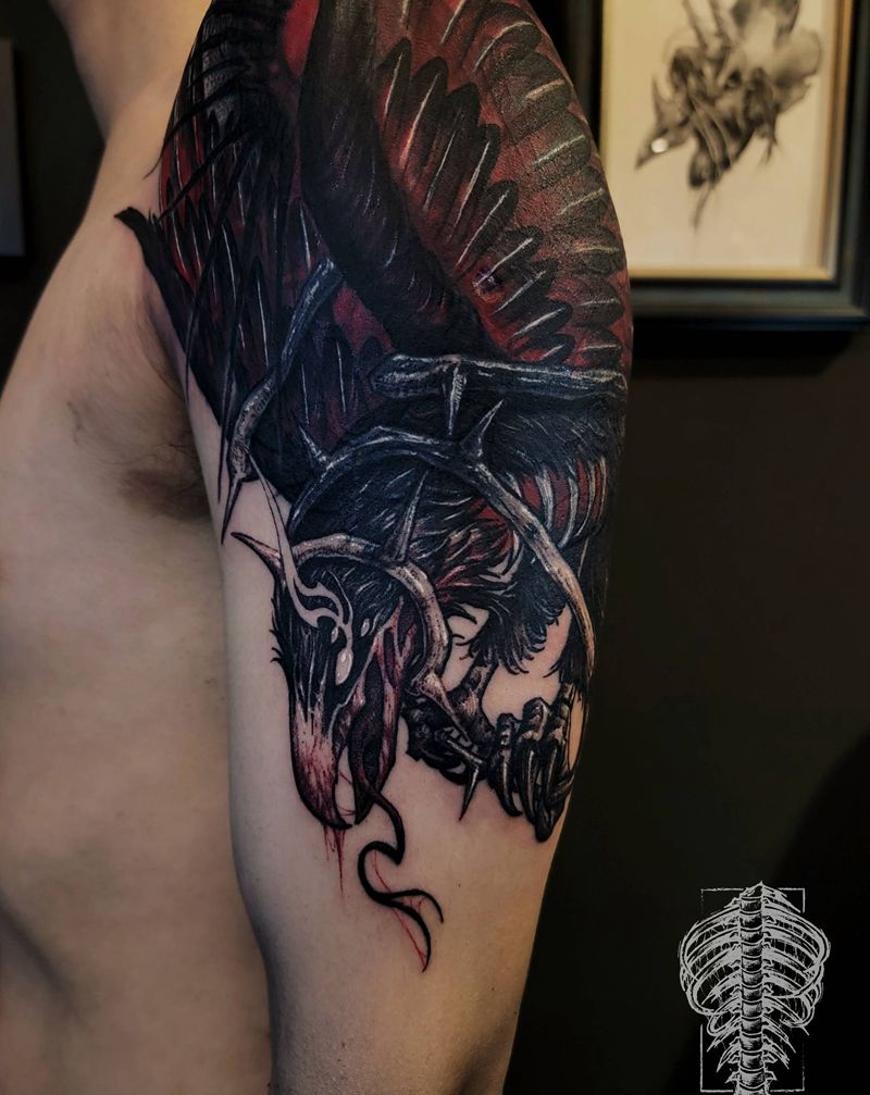 遮盖作品纹身图片_暗黑纹身图案