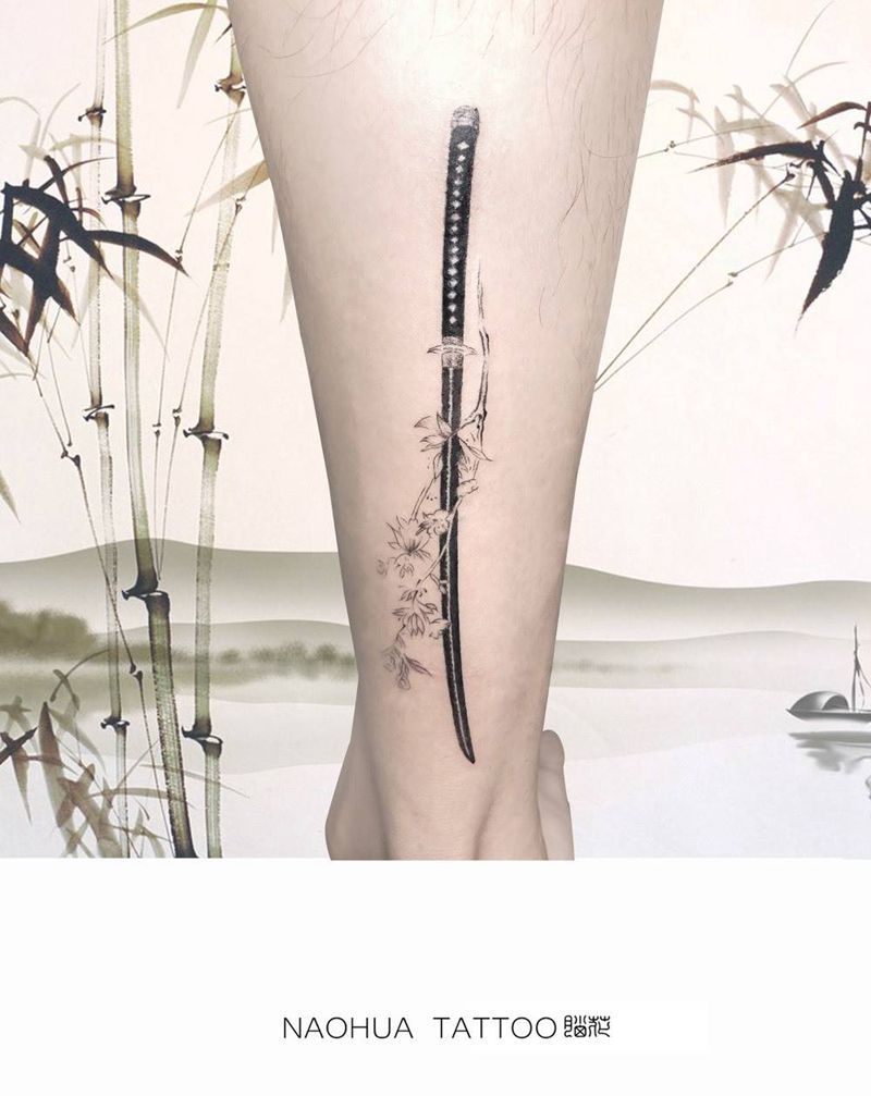 剑纹身图片
