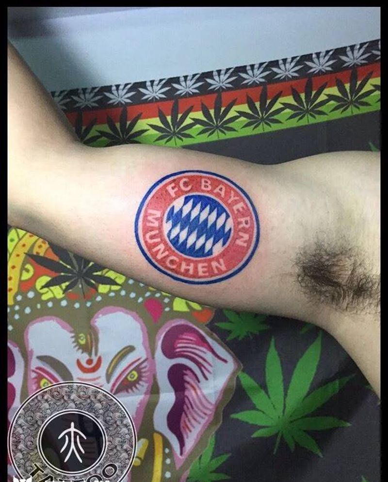 拜仁慕尼黑纹身图片_手臂纹身图案